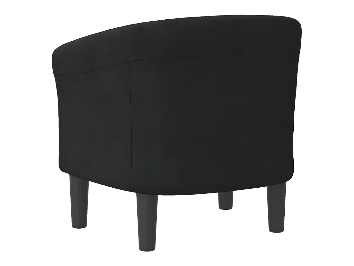 Poltrona veludo preto PT826498