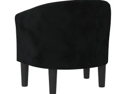 Poltrona veludo preto PT671296
