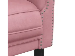 Poltrona veludo rosa