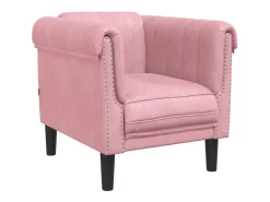 Poltrona veludo rosa PT654815
