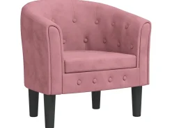 Poltrona veludo rosa PT566341
