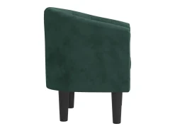 Poltrona veludo verde-escuro