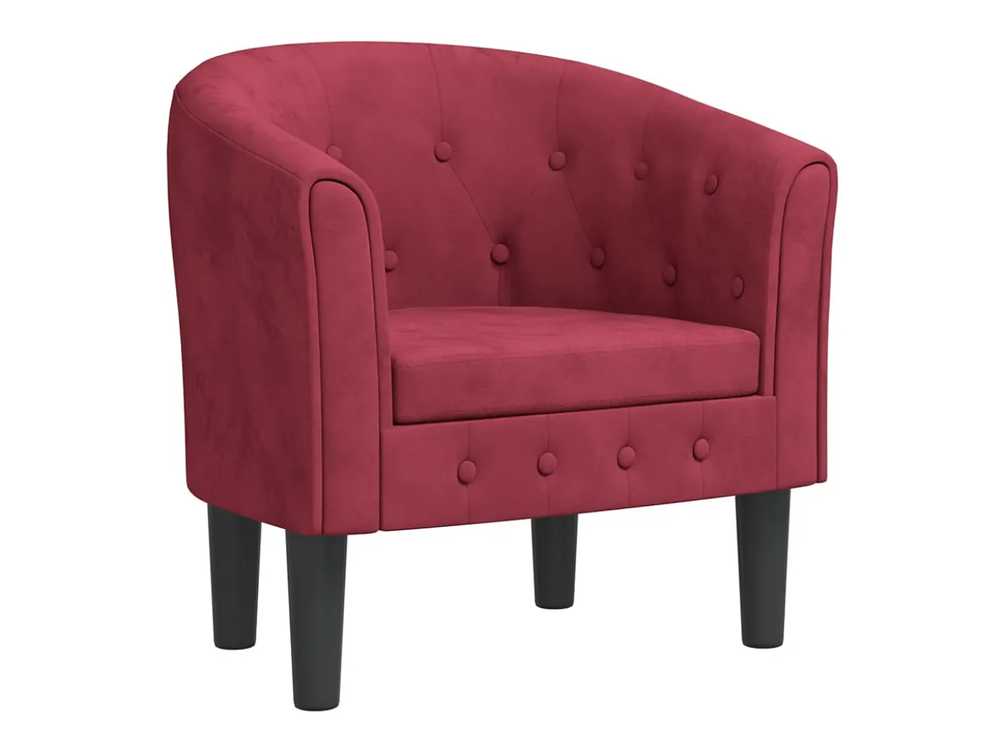 Poltrona veludo vermelho tinto