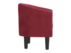 Poltrona veludo vermelho tinto PT573678