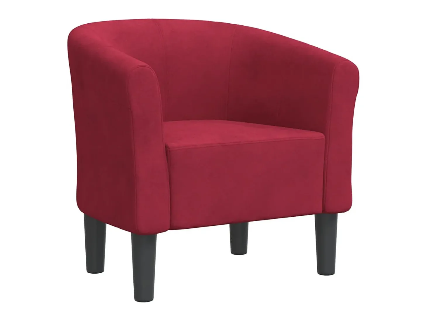 Poltrona veludo vermelho tinto