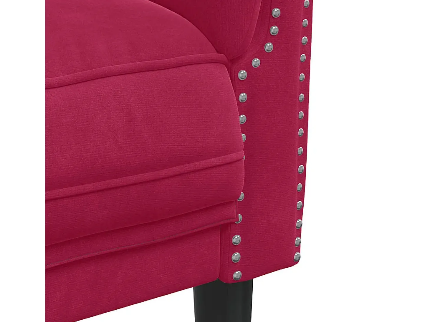 Poltrona veludo vermelho-tinto