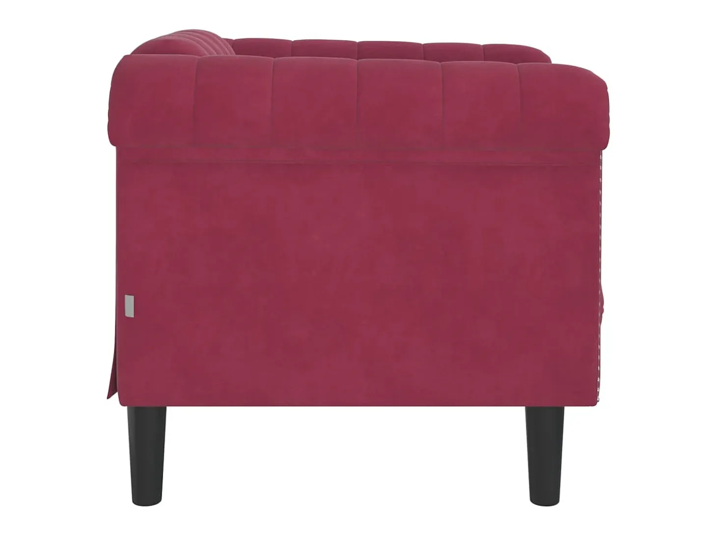 Poltrona veludo vermelho-tinto PT355919