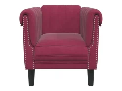 Poltrona veludo vermelho-tinto PT355919
