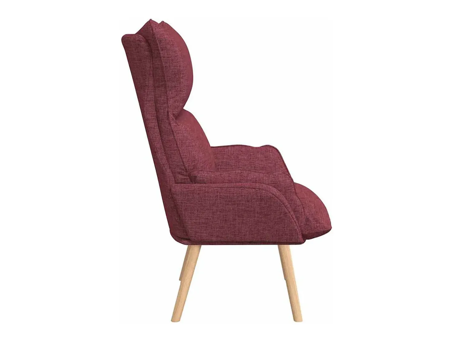 poltrona Vinho Vermelho 69 x 74 x 93 cm Tecido e Contraplacado