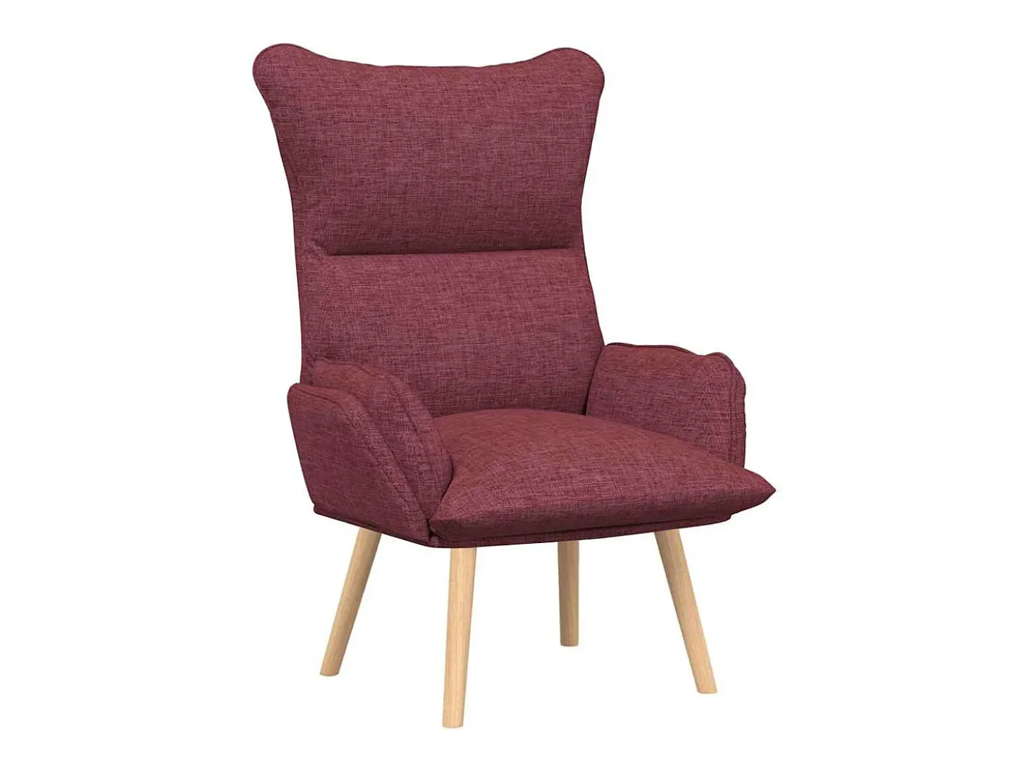 poltrona Vinho Vermelho 69 x 74 x 93 cm Tecido e Contraplacado