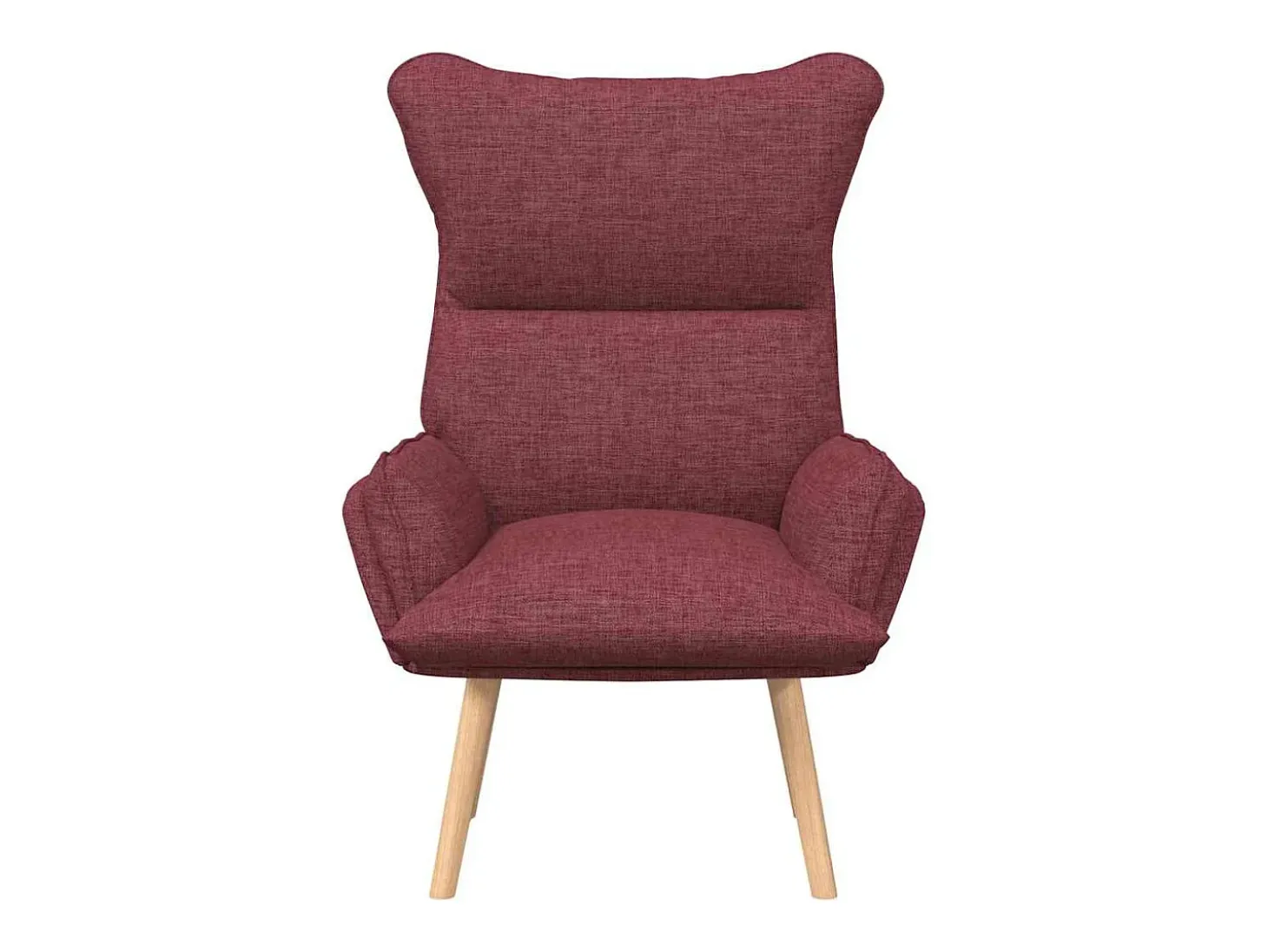 poltrona Vinho Vermelho 69 x 74 x 93 cm Tecido e Contraplacado