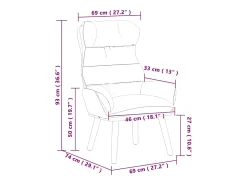 poltrona Vinho Vermelho 69 x 74 x 93 cm Veludo