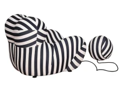 Poltrona 76x63x68 cm preto e branco nua n31-5