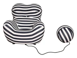 Poltrona 76x63x68 cm preto e branco nua n31-5