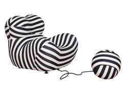 Poltrona 76x63x68 cm preto e branco nua n31-5