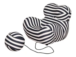 Poltrona 76x63x68 cm preto e branco nua n31-5