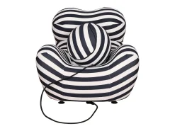 Poltrona 76x63x68 cm preto e branco nua n31-5