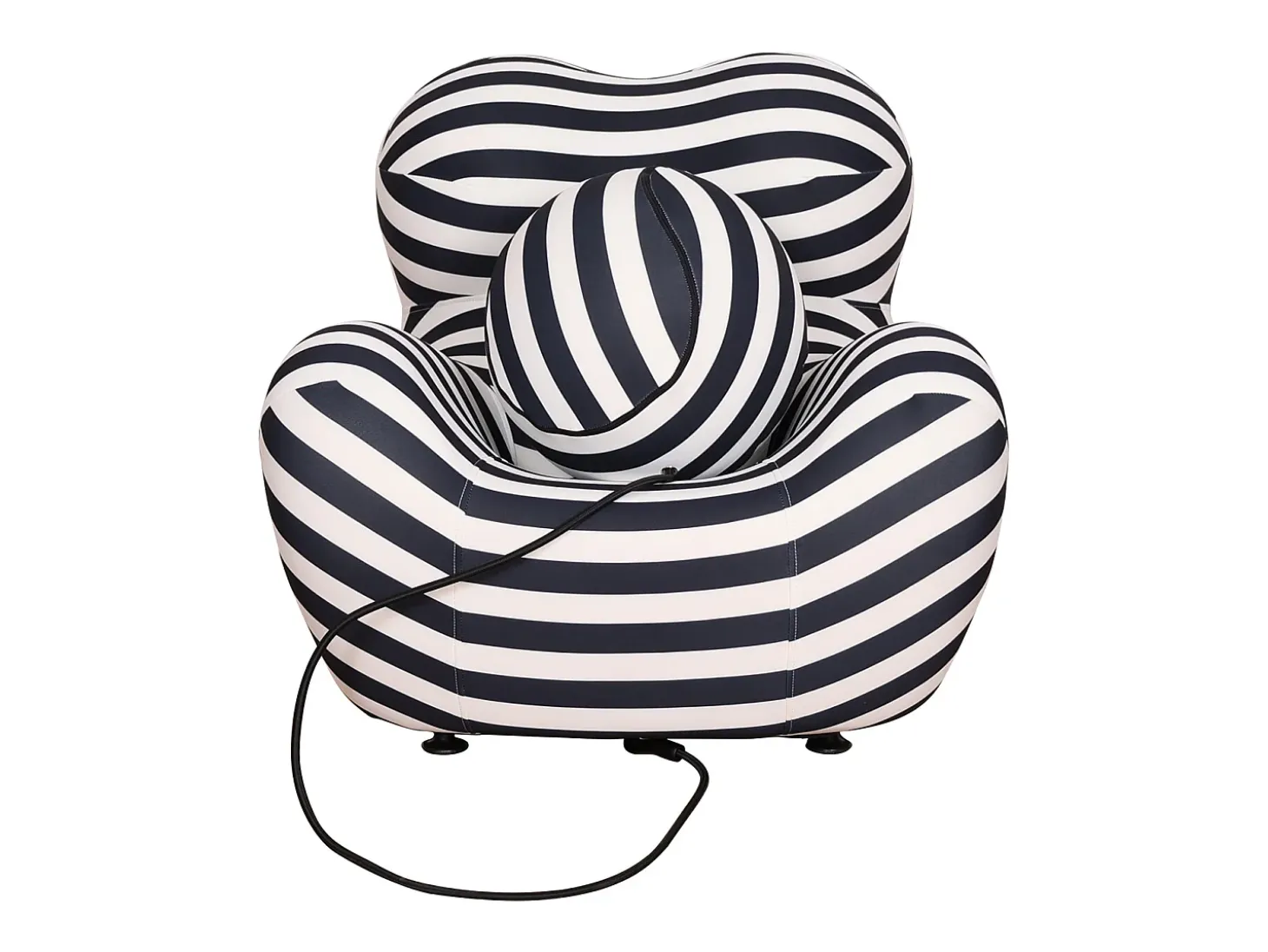 Poltrona 76x63x68 cm preto e branco nua n31-5