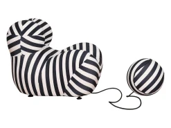 Poltrona 76x63x68 cm preto e branco nua n31-5