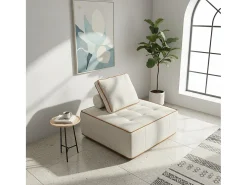 Poltrona Zen 1 lugar - branco e laranja
