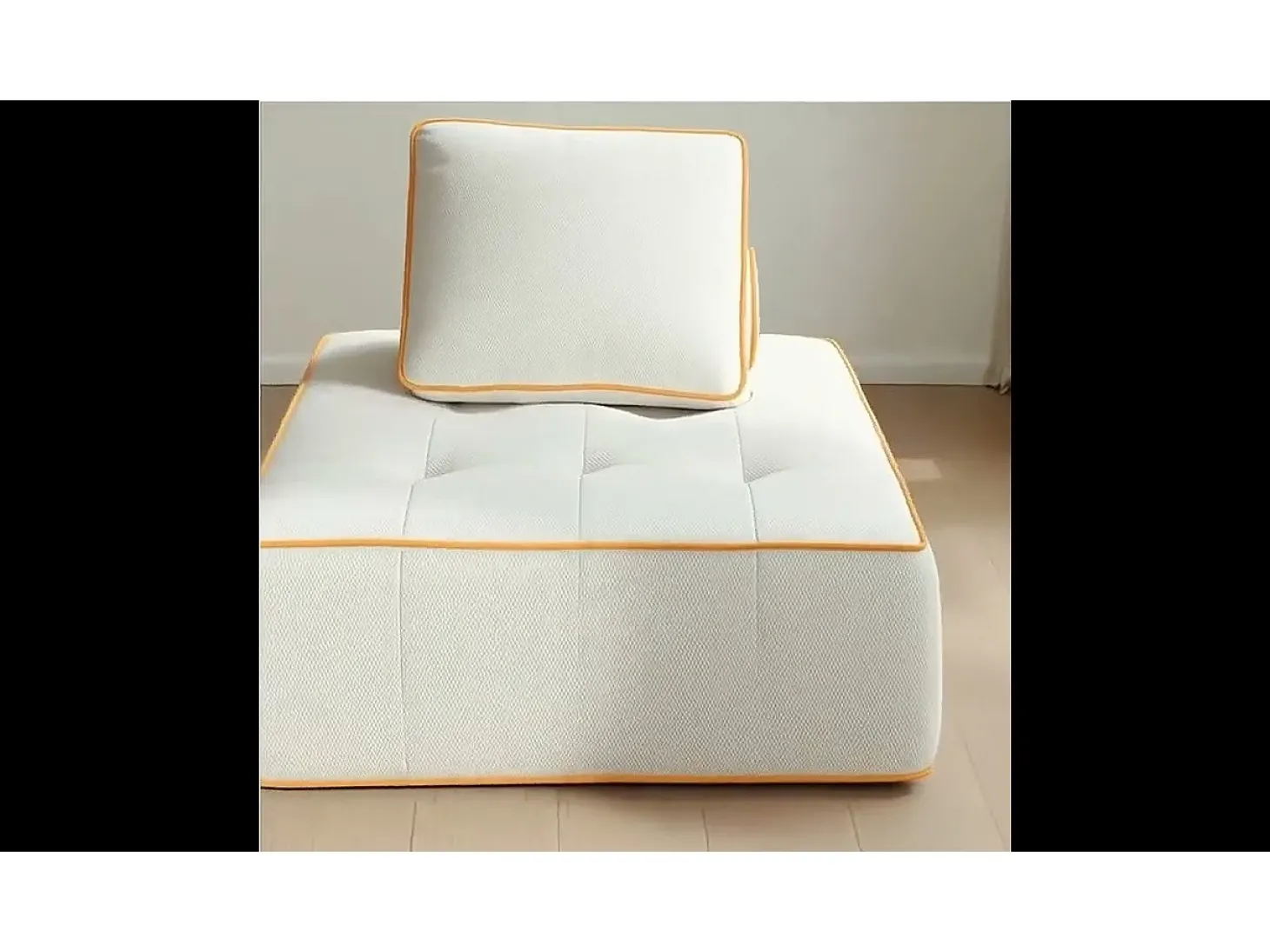 Poltrona Zen 1 lugar - branco e laranja