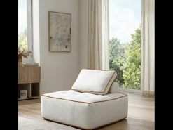 Poltrona Zen 1 lugar - branco e laranja