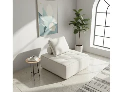Poltrona Zen 1 lugar - branco e areia