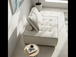 Poltrona Zen 1 lugar - branco e sálvia