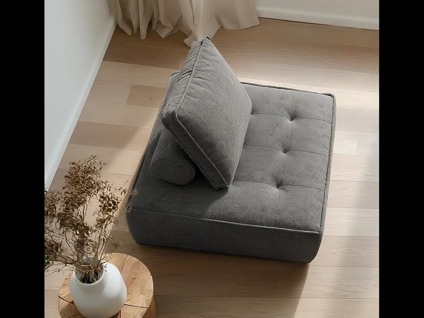 Poltrona Zen 1 lugar - cinza