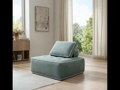 Poltrona Zen 1 lugar - sálvia e branco
