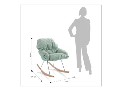Poltrona ZEN com cadeira de baloiço verde menta