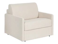 Poltrona-cama conversível express em tecido bege - Dormir 100 cm - Colchão de 14 cm - CALIFE