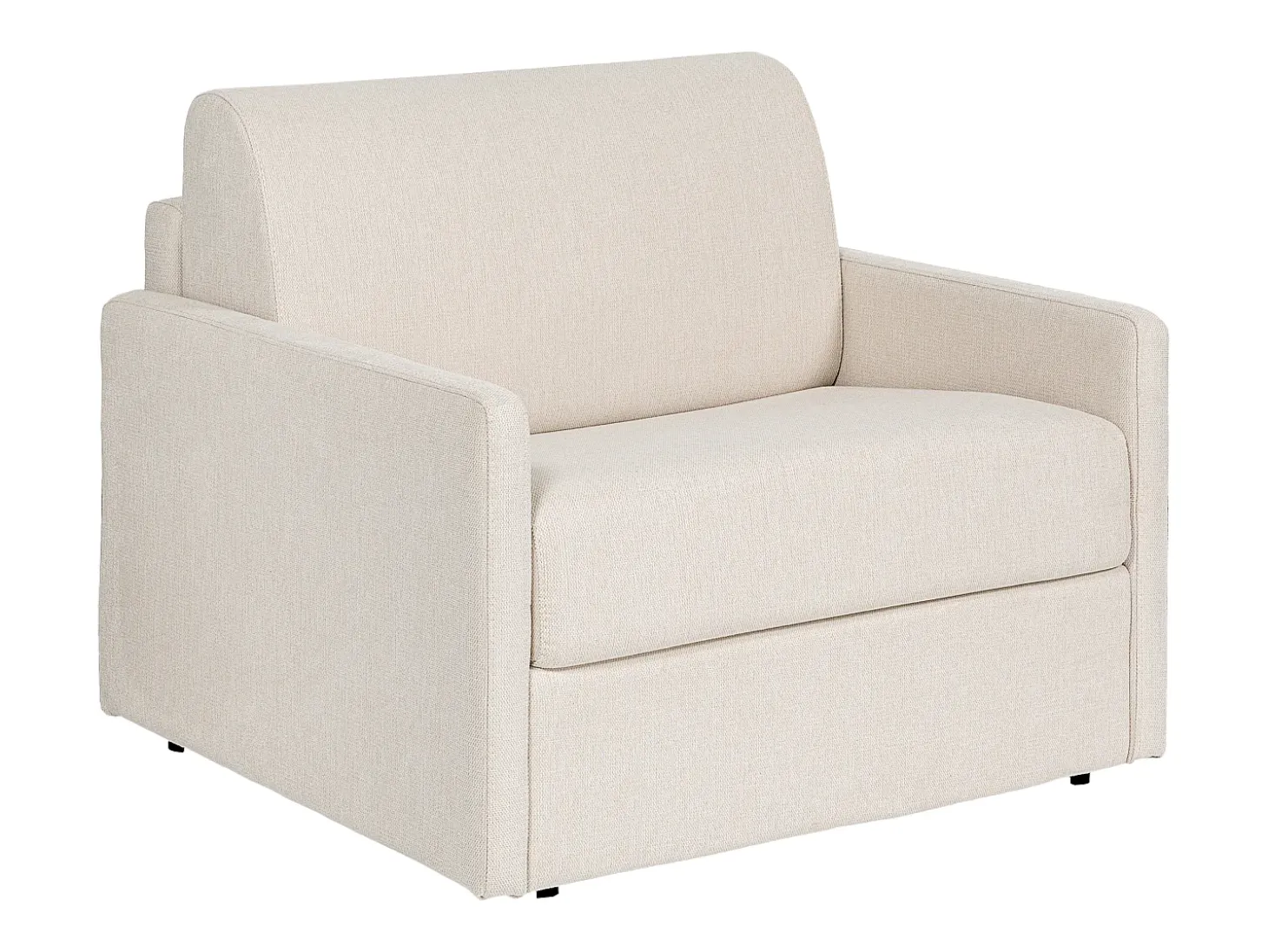 Poltrona-cama conversível express em tecido bege - Dormir 100 cm - Colchão de 14 cm - CALIFE