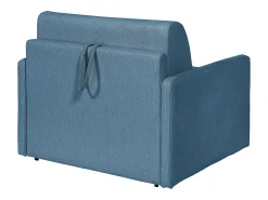 Poltrona-cama conversível rápida em tecido azul - Dormir 100 cm - Colchão 14 cm - CALIFE
