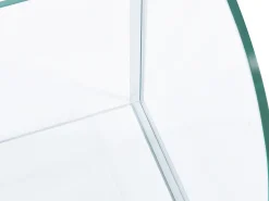 Porta-revistas em vidro temperado transparente e cinza - DUSILLA