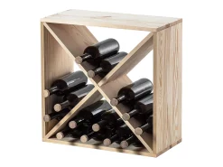 Porta-vinhos Loreo X madeira marrom claro