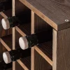 Porta-vinhos Loreo xadrez madeira marrom escuro