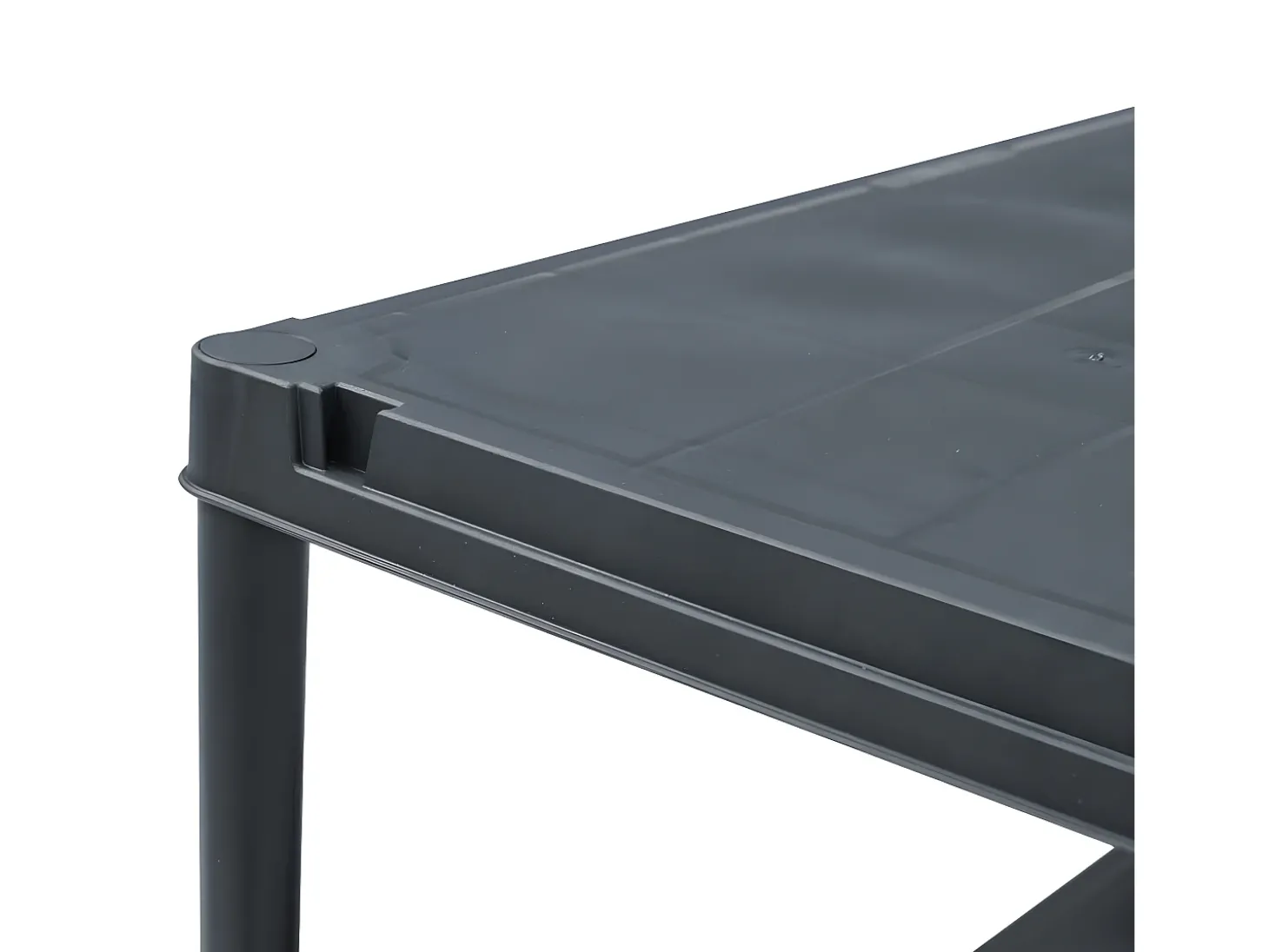 Prateleira de armazenamento 100 kg 60 x 30 x 138 cm plástico preto 02_0000634