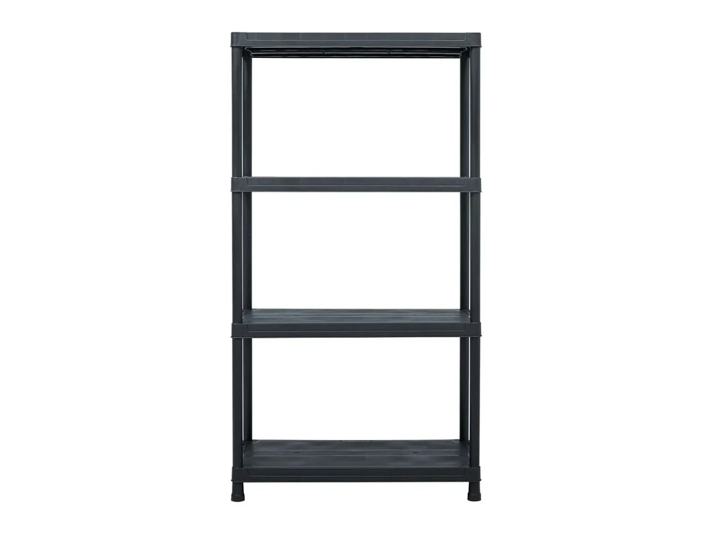 Prateleira de armazenamento 100 kg 60 x 30 x 138 cm plástico preto 02_0000634