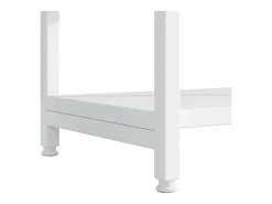 Prateleira de armazenamento moderna em estilo minimalista - 160 x 30 x 180 cm - MDF + metal - branca