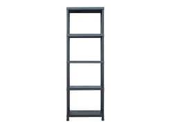 Prateleira de armazenamento 125 kg 60 x 30 x 180 cm plástico preto 02_0000635