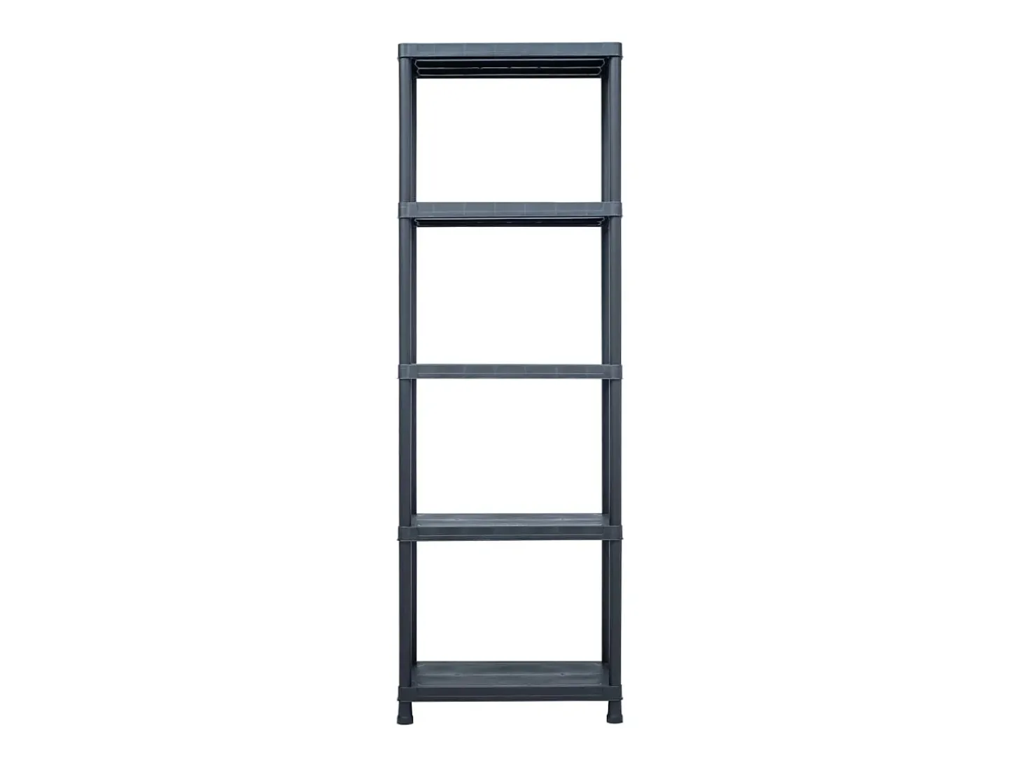 Prateleira de armazenamento 125 kg 60 x 30 x 180 cm plástico preto 02_0000635