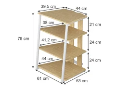 Prateleira de armazenamento sonoma/branco 61x53x78 tonar