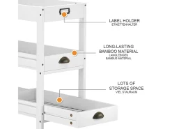 Prateleira de arrumação branco 33x66x66 legum