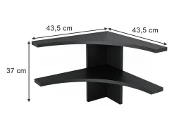 Prateleira de canto antracite 43.5x43.5x37 roman