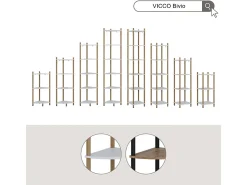 Prateleira de canto branco/pinheiro 29x29x72 bivio