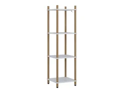 Prateleira de canto branco/pinheiro 30x30x102.5 bivio