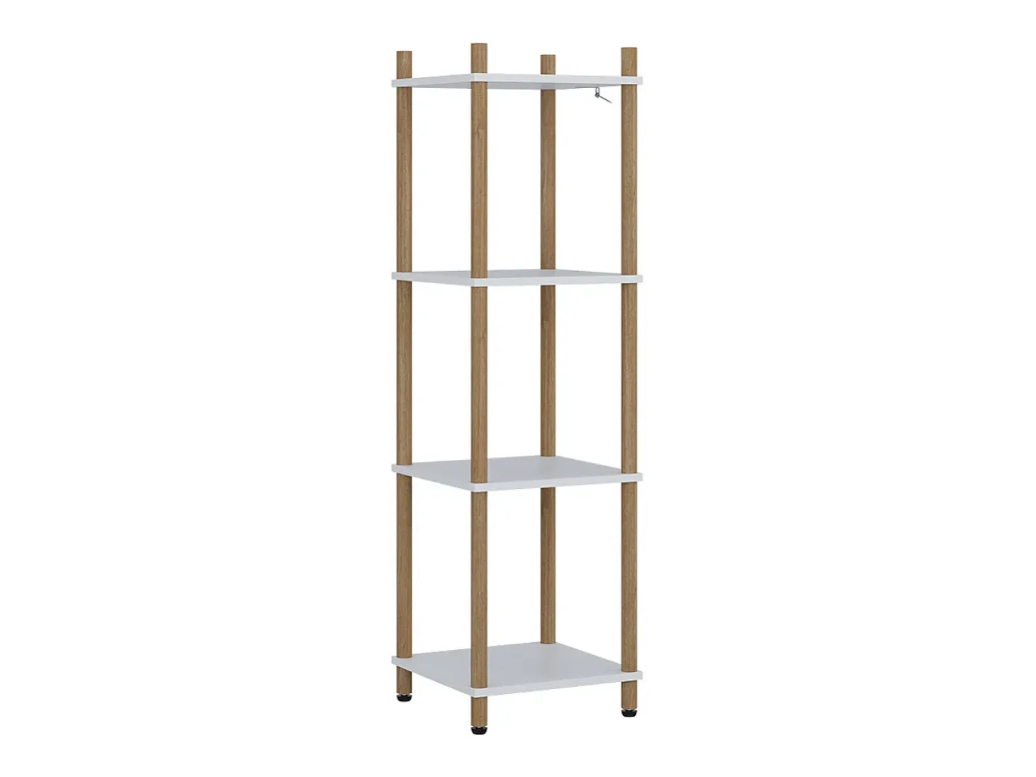 Prateleira de canto branco/pinheiro 30x30x102.5 bivio