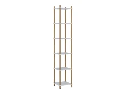 Prateleira de canto branco/pinheiro 30x30x163.5 bivio