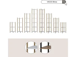 Prateleira de canto branco/pinheiro 30x30x133 bivio